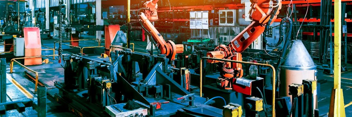 Macchinario in magazzino visto da vicino