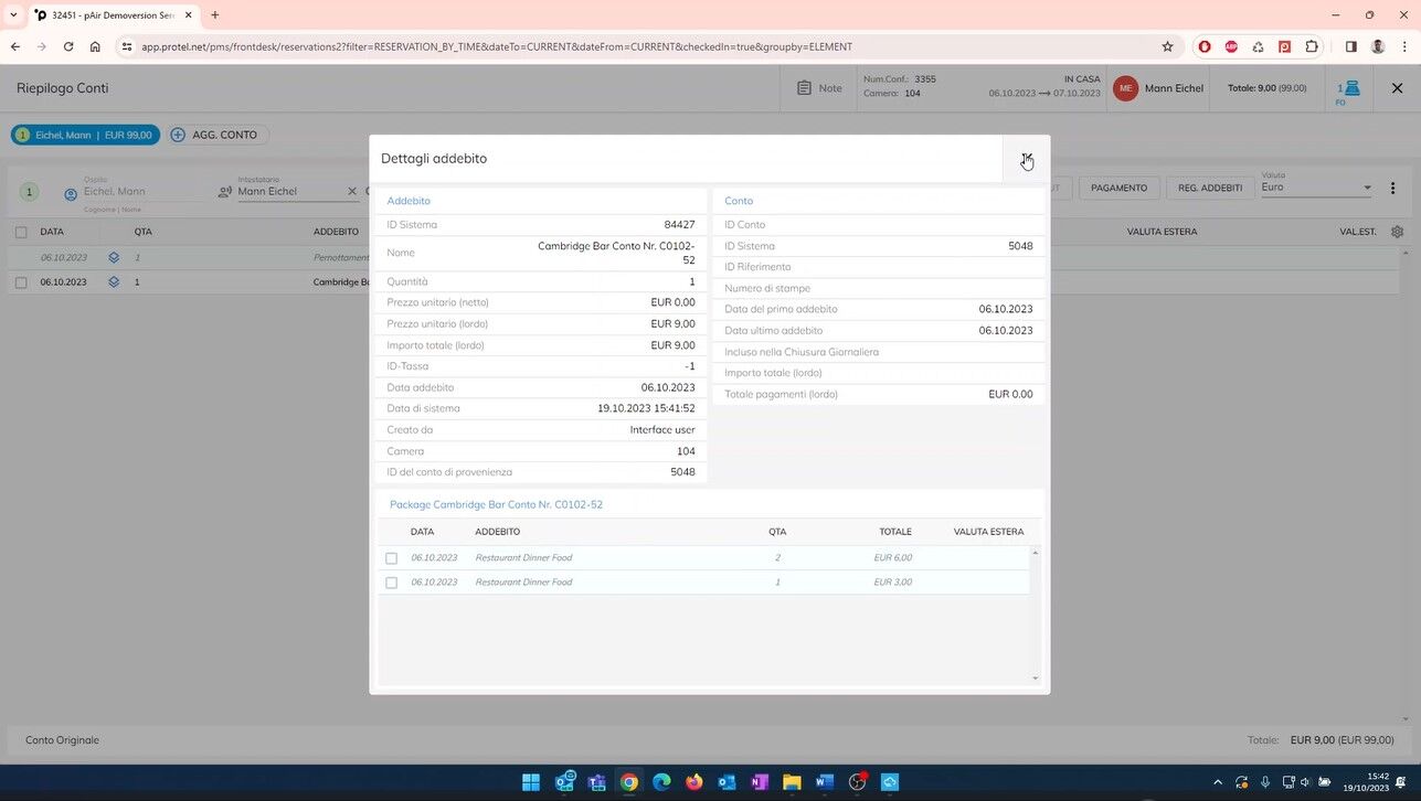 addebito in camera con iSelz Cloud e protel PMS