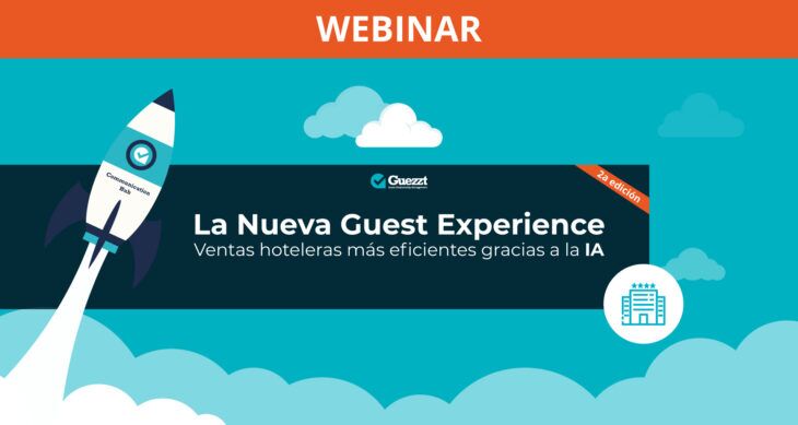 Portada con la escrita La Nueva Guest Experience: ventas hoteleras más eficientes gracias a la IA seguinda edición